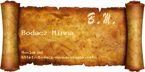 Bodacz Minna névjegykártya